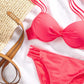 Biquíni com aro e tiras Salt + Cove Juniors, maiô feminino vermelho, tamanho grande