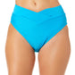 Calcinha de biquíni canelada variada Salt + Cove Junior's Mint Spark, azul