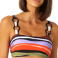 Sutiã Anne Cole Feminino Estampado com Alças e Alças Sandy Wave Listrado Multicolorido Tamanho M