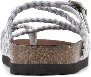 Sandálias femininas White Mountain com palmilha de rede e tiras, tamanho 10 M