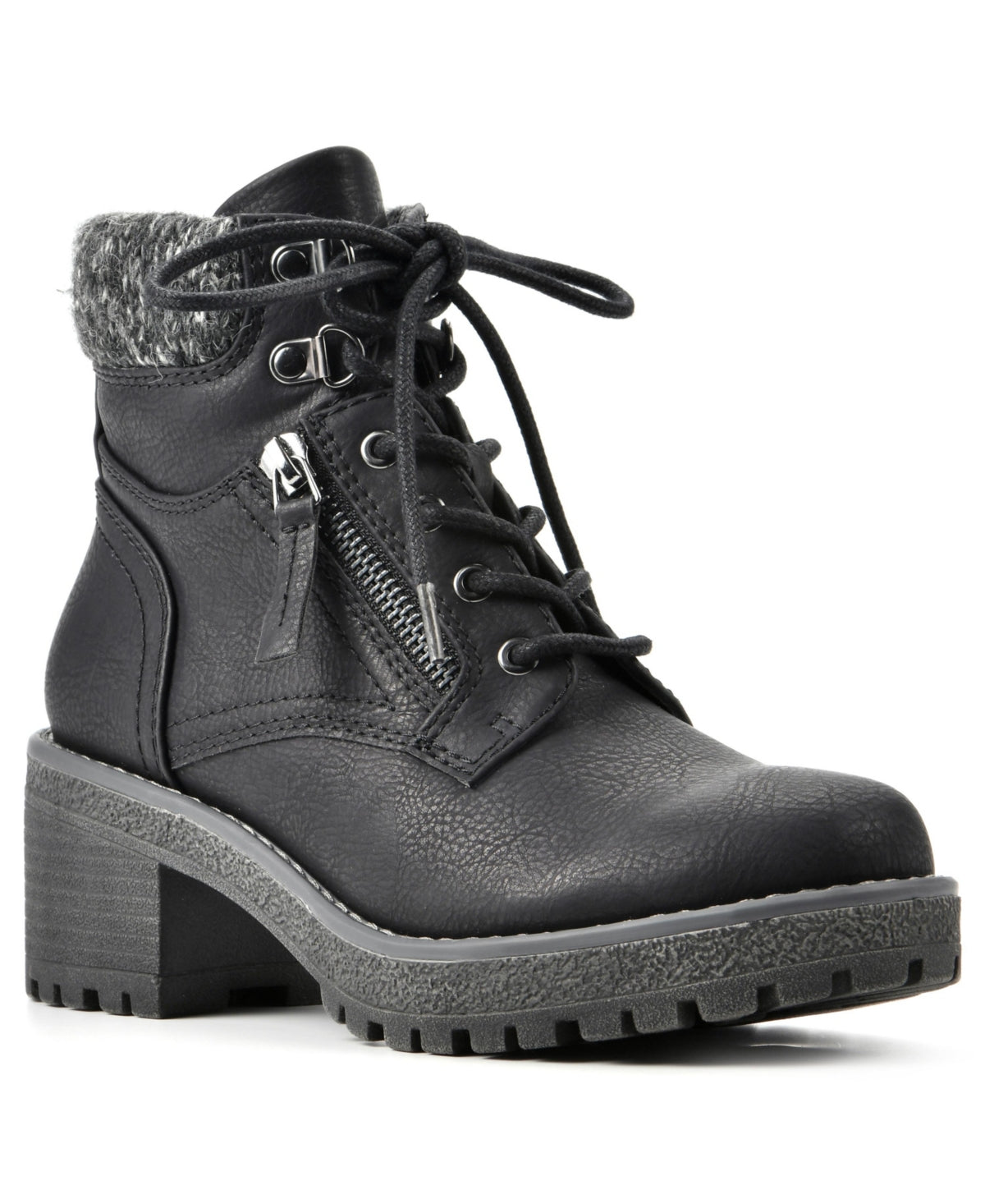 Botas Balance com Cadarço Femininas White Mountain Pretas Tamanho 8 M