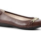 Sapatilhas de balé femininas Charmed White Mountain, marrom, tamanho 6 M
