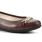 Sapatilhas de balé femininas Charmed White Mountain, marrom, tamanho 6 M