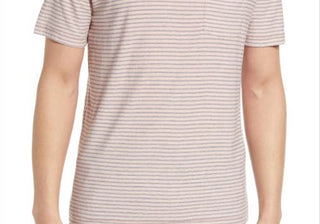 Camiseta Rails Valencia Stripe Pocket de cânhamo e algodão orgânico em listras rosa índigo, tamanho extragrande