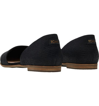 Sapatos baixos Toms Jutti D'orsay femininos, pretos, tamanho 10