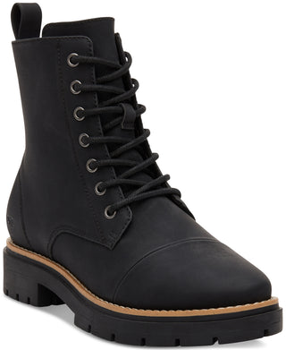 Bota Toms Alaya com cadarço feminina, preta, tamanho 8M