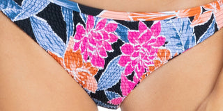 Roxy Tropical Oasis Smock Bikini Bottom Maiô Feminino Preto Tamanho X-G