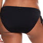 Biquíni Roxy Beach Classics com amarração lateral e estampa hipster, preto, feminino