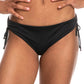 Biquíni Roxy Beach Classics com amarração lateral e estampa hipster, preto, feminino