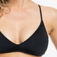 Top de biquíni atlético triangular com tiras Roxy Beach Classics feminino, preto