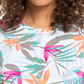 Maiô feminino Roxy Sea Skippin' Rashguard branco tamanho grande