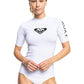 Rashguard Roxy Feminino Whole Hearted Manga Curta Branco