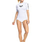 Rashguard Roxy Feminino Whole Hearted Manga Curta Branco