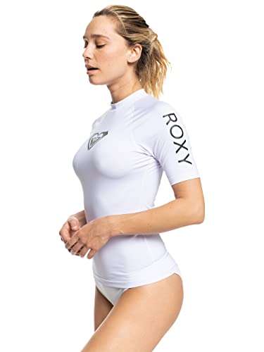 Rashguard Roxy Feminino Whole Hearted Manga Curta Branco