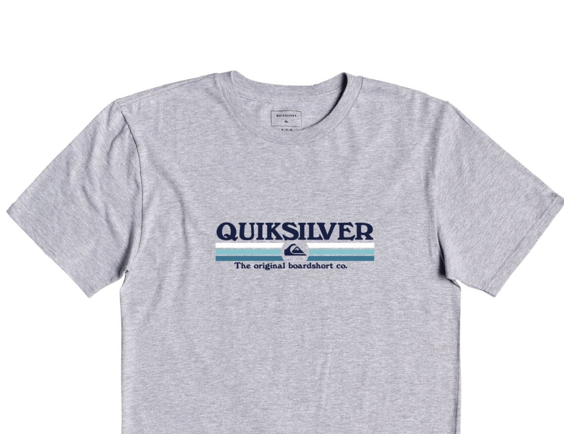 Camiseta Quiksilver Lined Up Masculina Cinza Tamanho XX-G