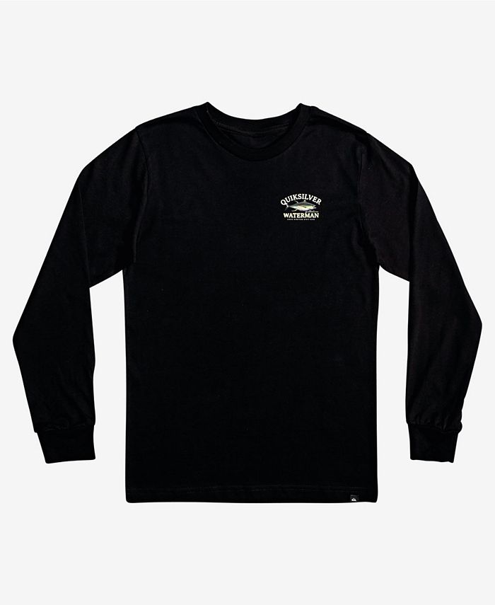 Camiseta masculina Quiksilver Waterman Bait Stealer, preta, tamanho pequeno