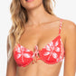 Biquíni Roxy Junior Seaside Tropics Smocked Top Maiô Vermelho Tamanho Grande