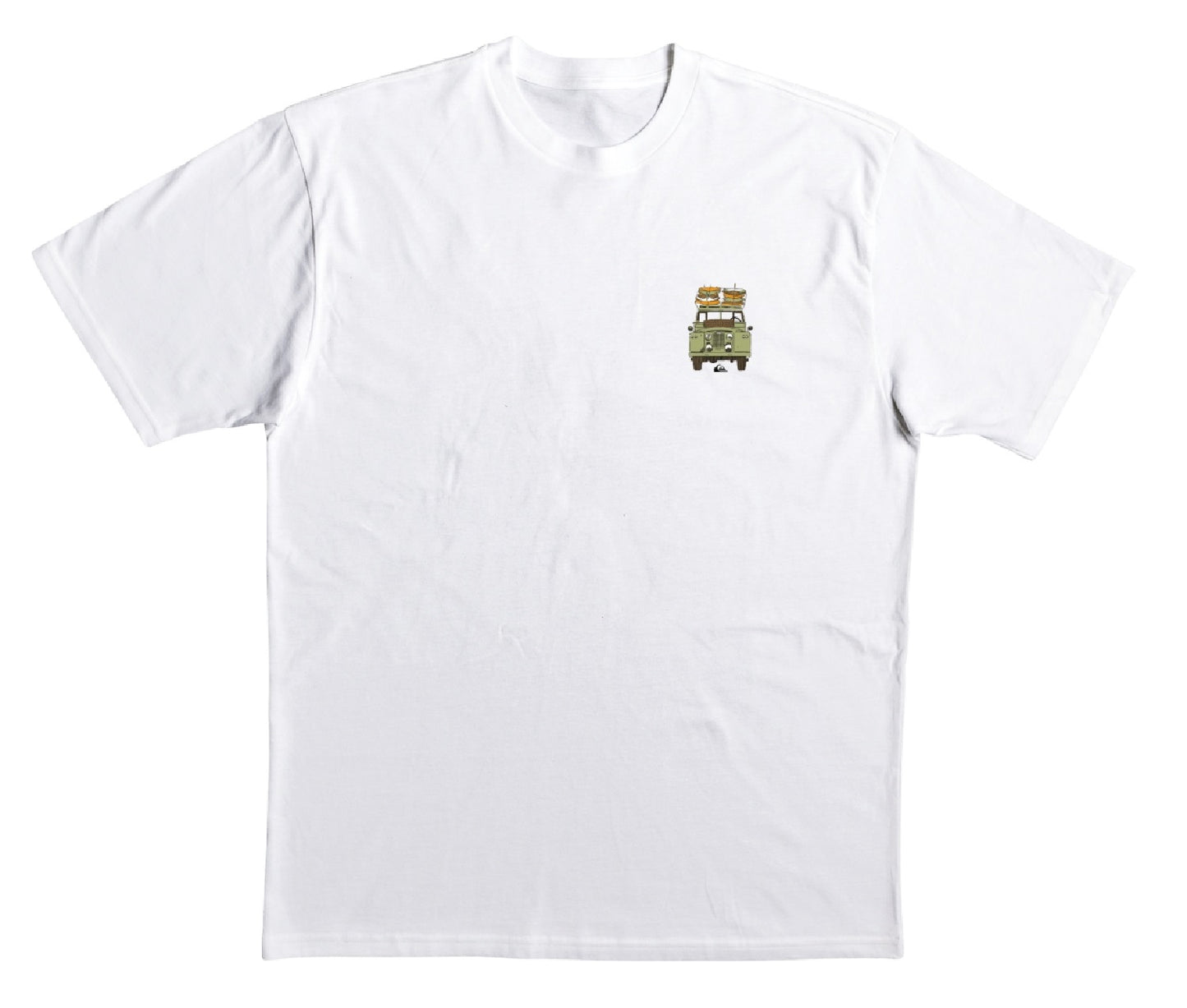 Camiseta Quiksilver Waterman Roads Less Traveled Screen Masculina Branca Tamanho X-G