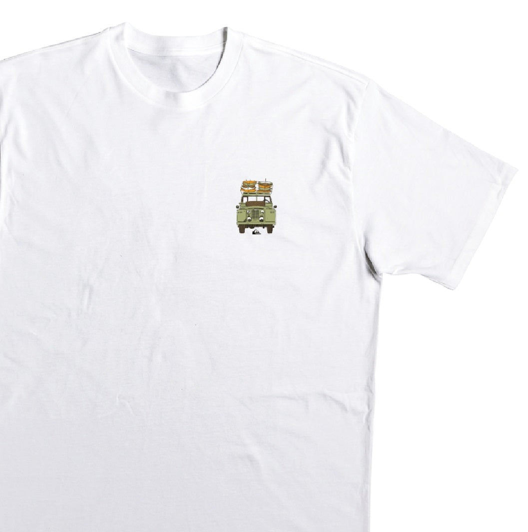 Camiseta Quiksilver Waterman Roads Less Traveled Screen Masculina Branca Tamanho X-G