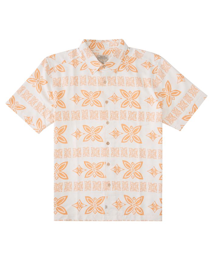 Camisa Quiksilver Waterman Masculina Bay Woven Laranja Tamanho XXL