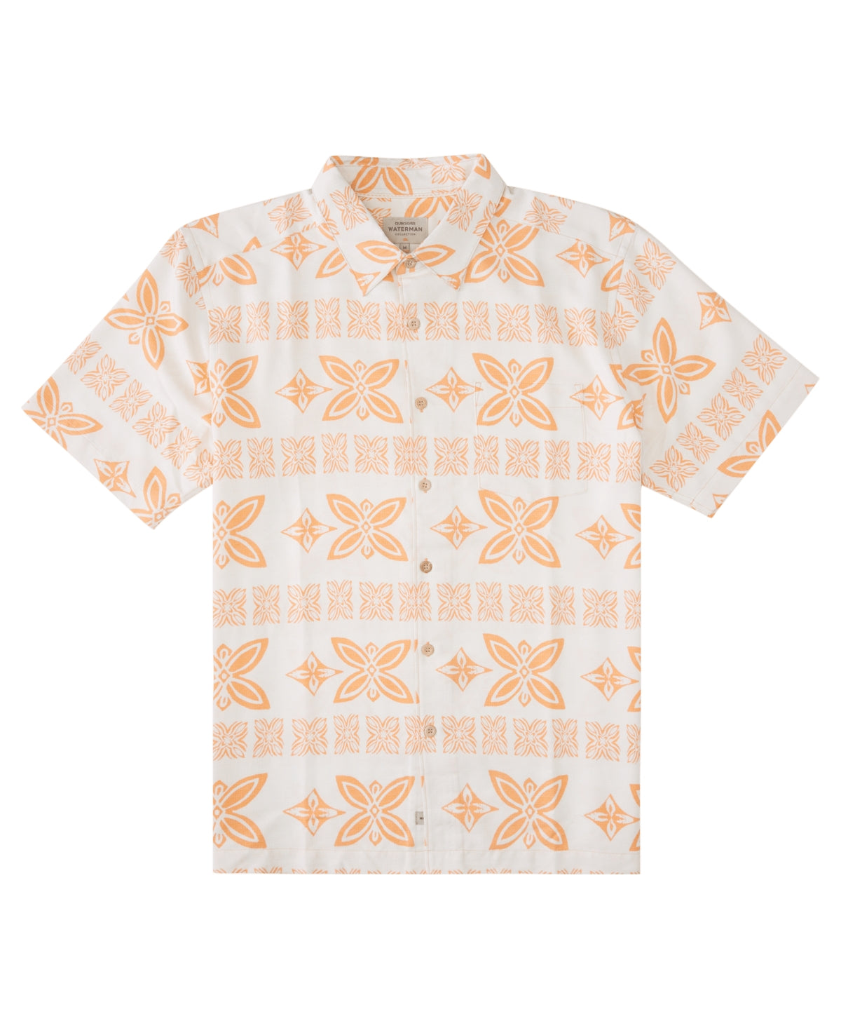 Camisa Quiksilver Waterman Masculina Bay Woven Laranja Tamanho XXL
