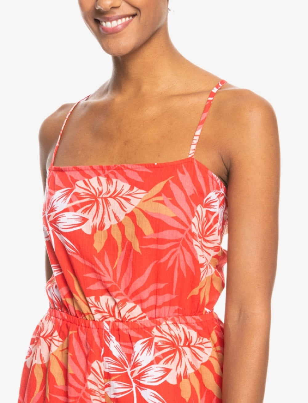 Macacão Roxy Feminino On Way Love Tie Back Vermelho Tamanho X-G