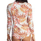 Maiô feminino Roxy Sea Skippin' de manga comprida, tamanho extragrande, marrom