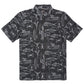 Camisa de manga curta masculina Quiksilver Waterman Slack Line, preta, tamanho GG