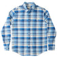 Camisa de flanela masculina Quiksilver Waterman Thunder de manga comprida azul
