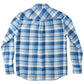 Camisa de flanela masculina Quiksilver Waterman Thunder de manga comprida azul