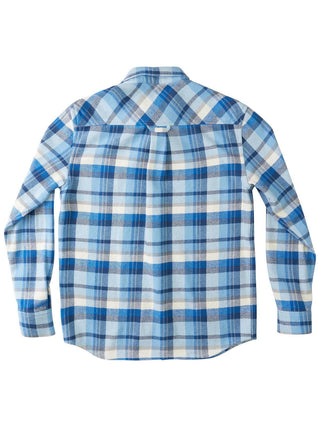 Camisa de flanela masculina Quiksilver Waterman Thunder de manga comprida azul