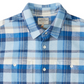 Camisa de flanela masculina Quiksilver Waterman Thunder de manga comprida azul