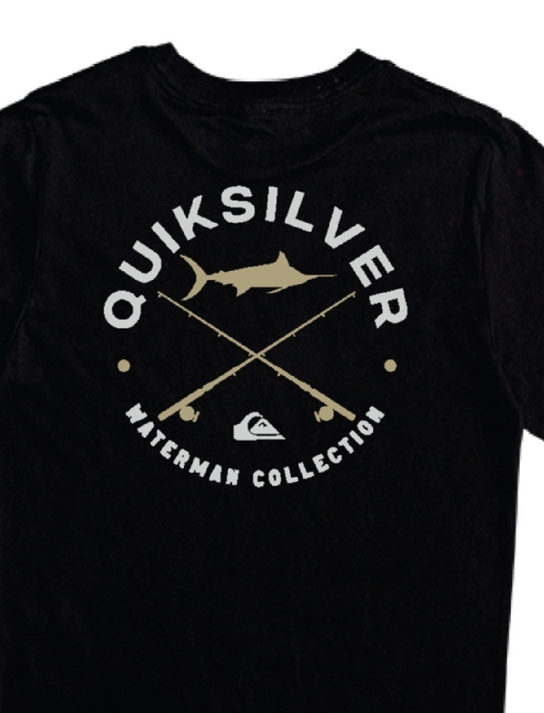 Camiseta masculina de manga comprida Quiksilver Waterman Hook, preta, tamanho grande