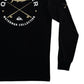 Camiseta masculina de manga comprida Quiksilver Waterman Hook, preta, tamanho grande