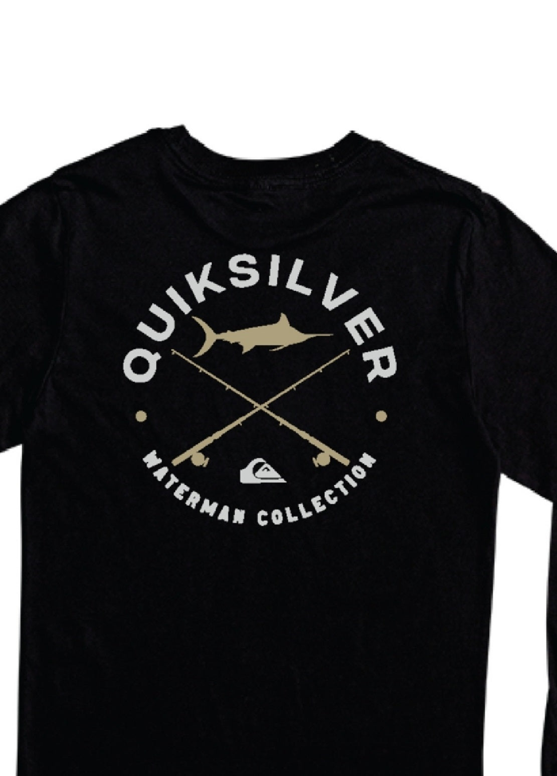 Camiseta masculina de manga comprida Quiksilver Waterman Hook, preta, tamanho XX-G
