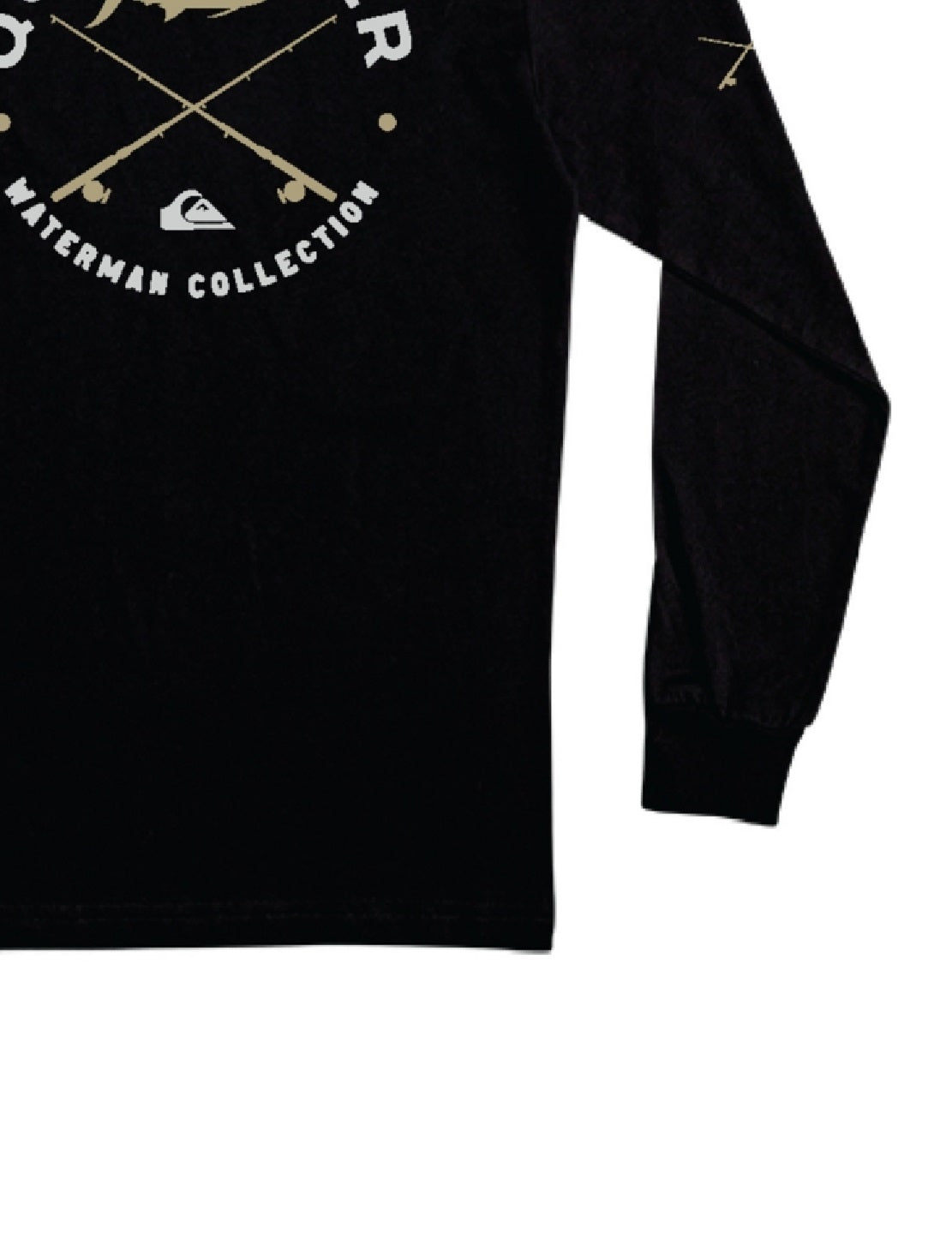 Camiseta masculina de manga comprida Quiksilver Waterman Hook, preta, tamanho XX-G