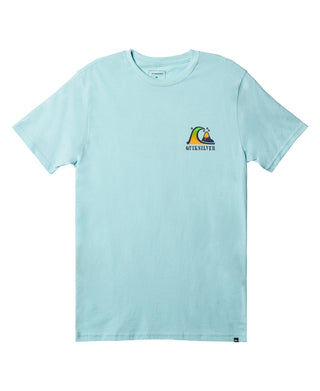 Camiseta gráfica masculina Quiksilver River Bend, azul, tamanho grande
