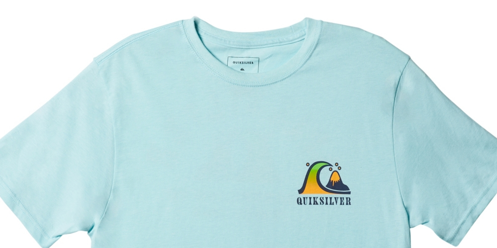 Camiseta gráfica masculina Quiksilver River Bend, azul, tamanho grande