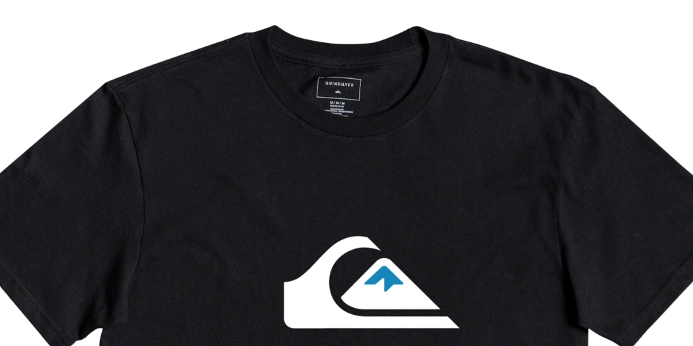 Camiseta masculina Quicksilver Comp Logo manga curta preta tamanho GG