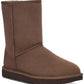 Bota curta feminina UGG Classic II com forro de pele de carneiro genuína, marrom, tamanho 8