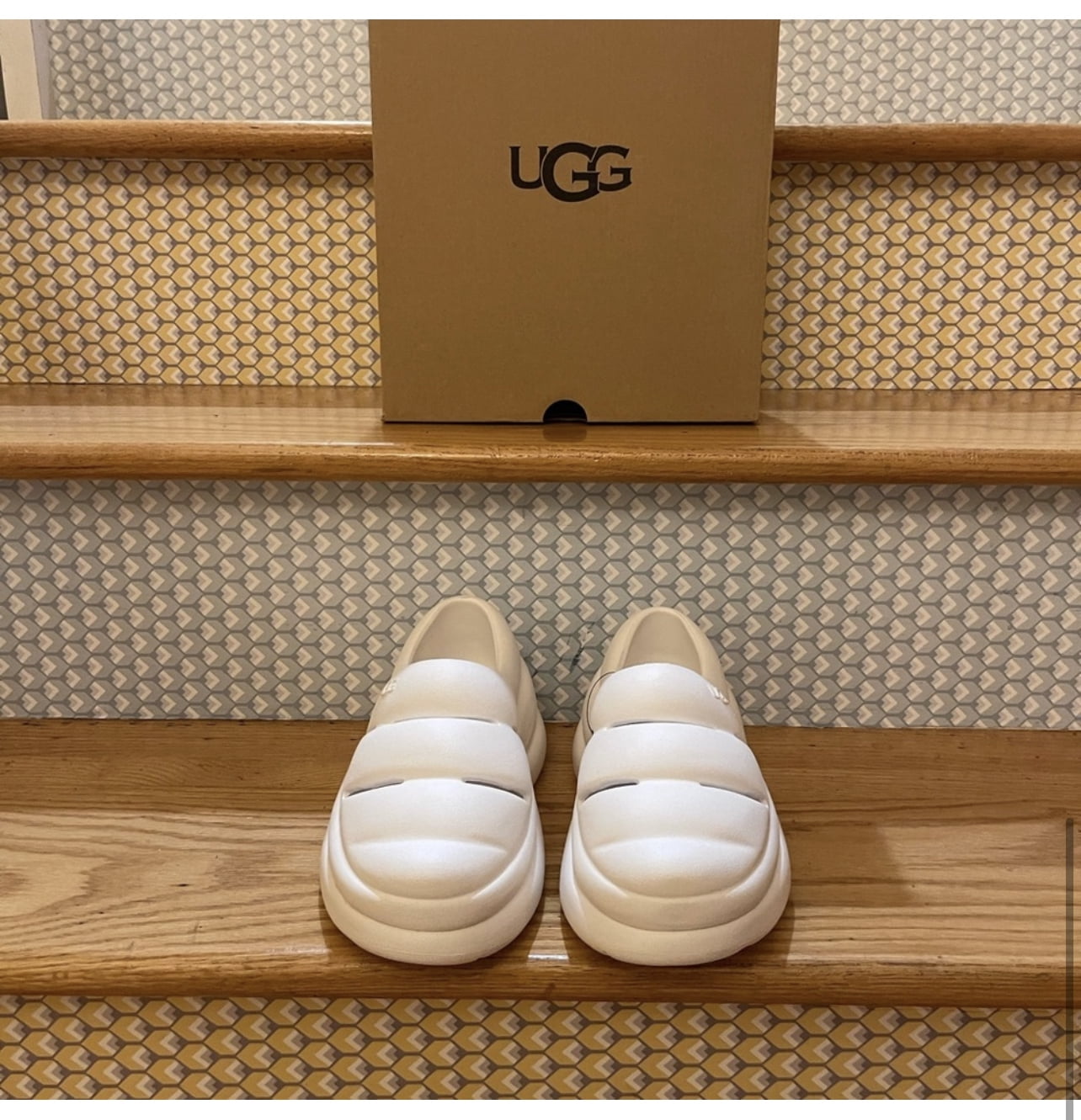 UGG Sport Yeah Clog Branco Tamanho 8 B Médio