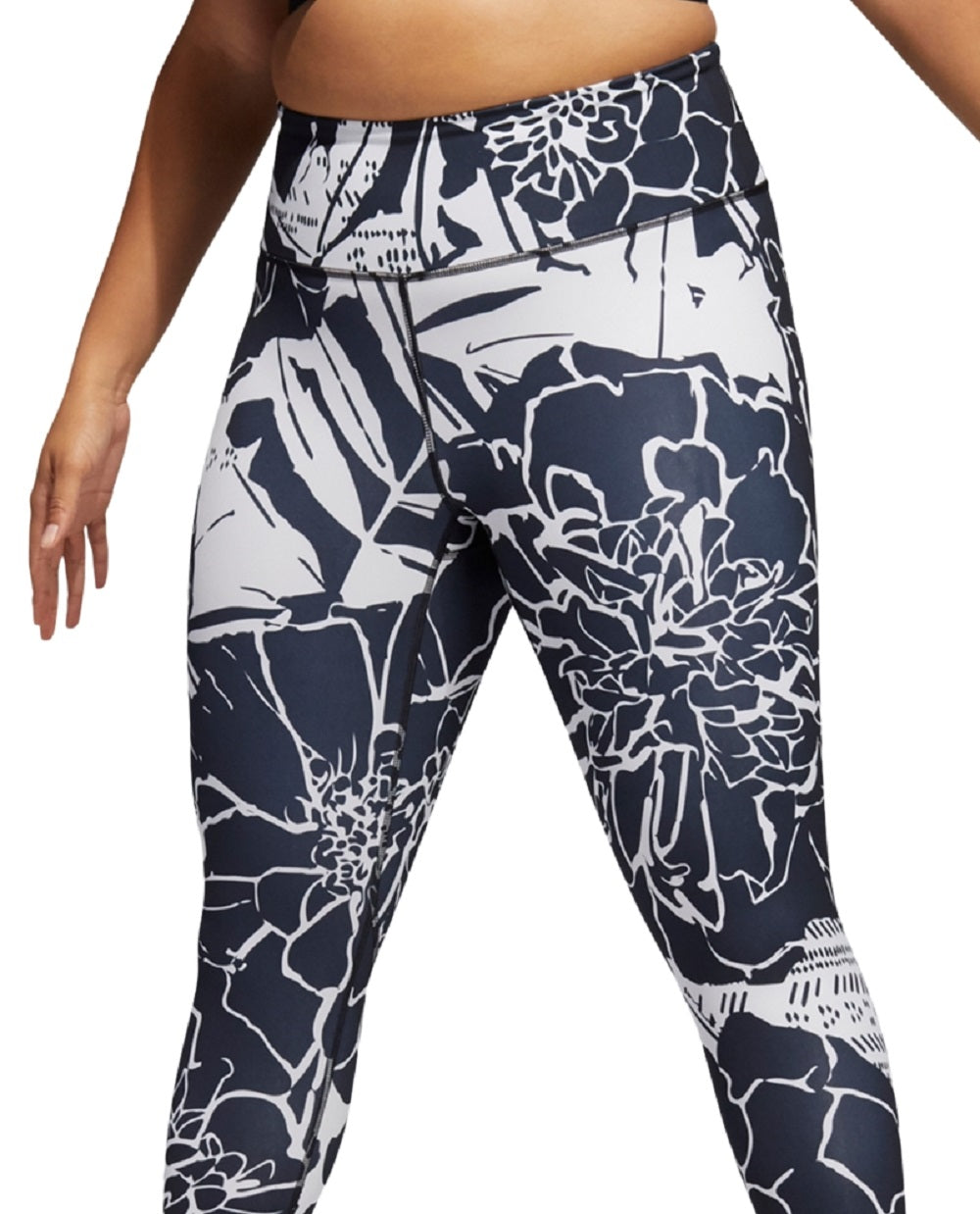 Calça de treino Adidas Optime Superher 7/8 feminina, preta, tamanho 3X