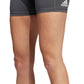 Shorts de treino feminino Adidas com bolso lateral, cinza, tamanho grande