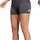 Shorts de treino feminino Adidas com bolso lateral, cinza, tamanho médio