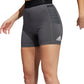 Shorts de treino feminino Adidas com bolso lateral, cinza, tamanho pequeno