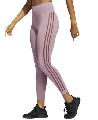 adidas Women's Side Stripe Tights Pink Size Medium