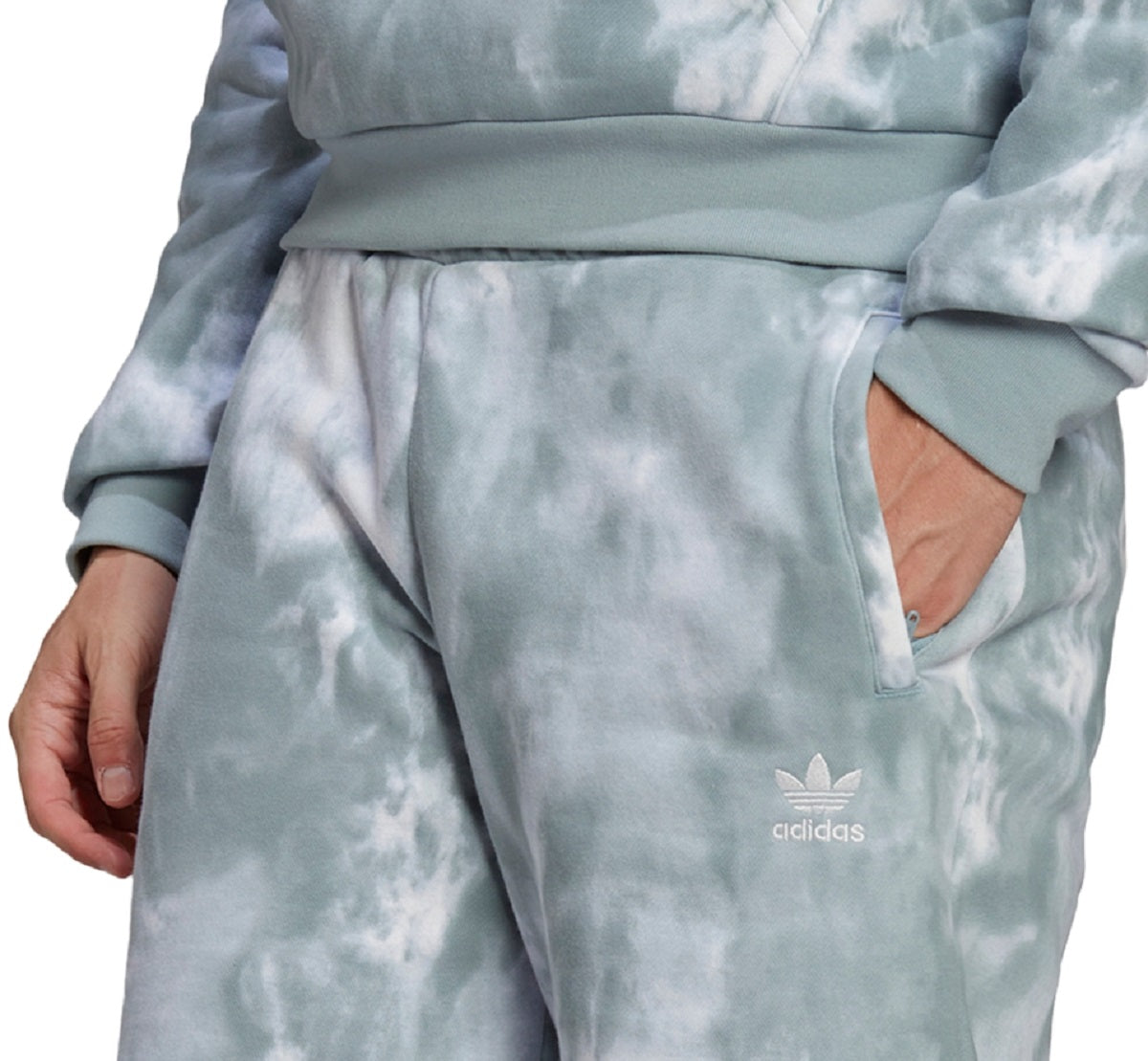Shorts de moletom adidas Adicolor Essential Tie Dye Masculino Cinza Tamanho GG