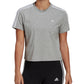 Camiseta feminina adidas cropped de algodão com 3 listras cinza tamanho grande