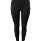 Leggings femininas Reebok Lux de cintura alta, pretas, tamanho 3X