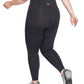 Leggings femininas Reebok Lux de cintura alta, pretas, tamanho 3X